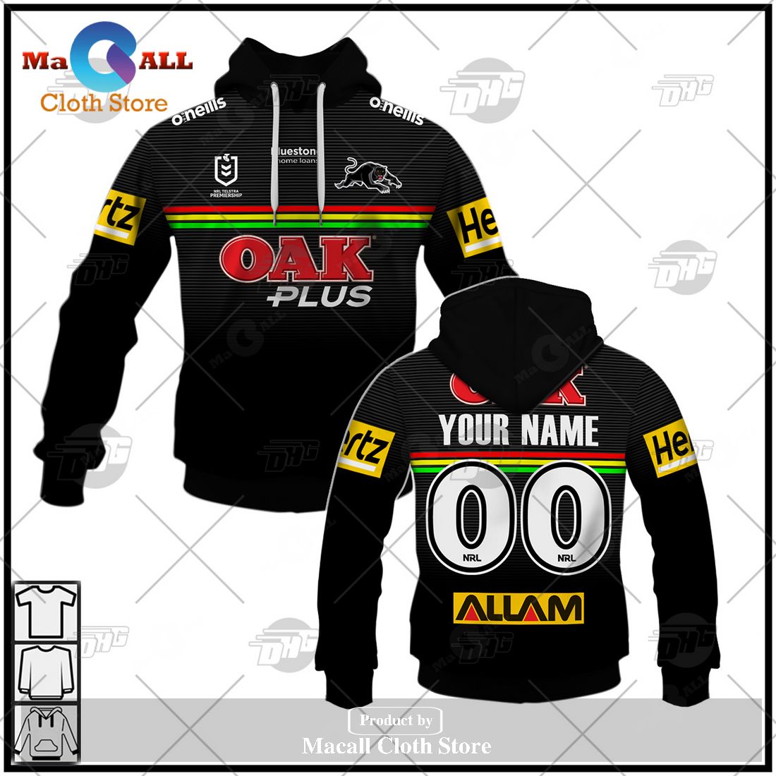 Personalize NRL Penrith Panthers 2023 Home Jersey Hoodie Sweatshirt 3D