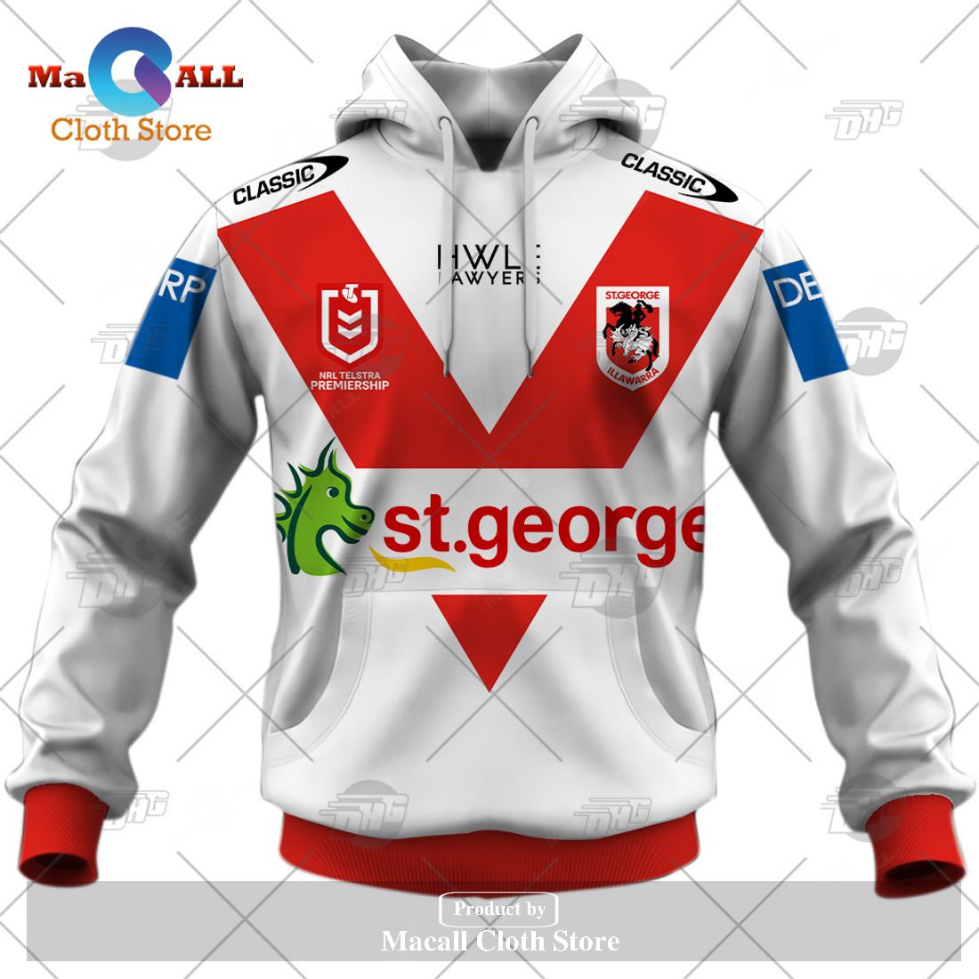 Personalize NRL St. George Illawarra Dragons 2023 Home Jersey Hoodie Sweatshirt 3D Personalize NRL St. George Illawarra Dragons 2023 Home Jersey Hoodie Sweatshirt 3D