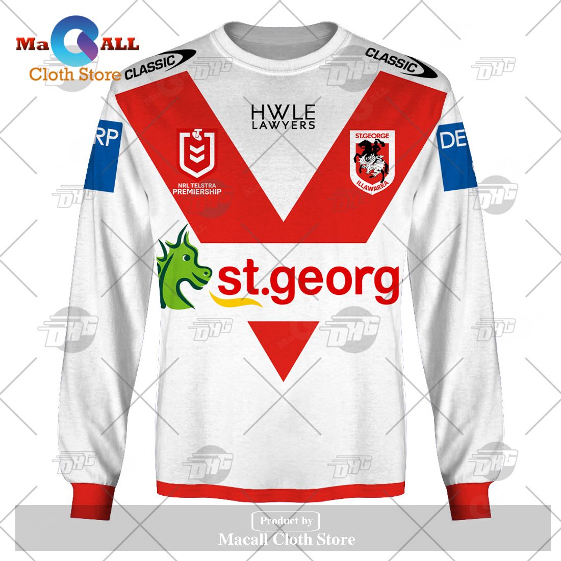 Personalize NRL St. George Illawarra Dragons 2023 Home Jersey Hoodie Sweatshirt 3D Personalize NRL St. George Illawarra Dragons 2023 Home Jersey Hoodie Sweatshirt 3D
