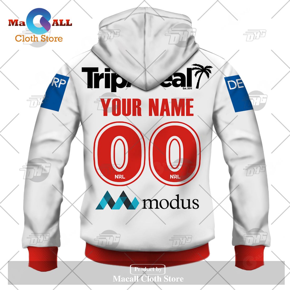 Personalize NRL St. George Illawarra Dragons 2023 Home Jersey Hoodie Sweatshirt 3D Personalize NRL St. George Illawarra Dragons 2023 Home Jersey Hoodie Sweatshirt 3D