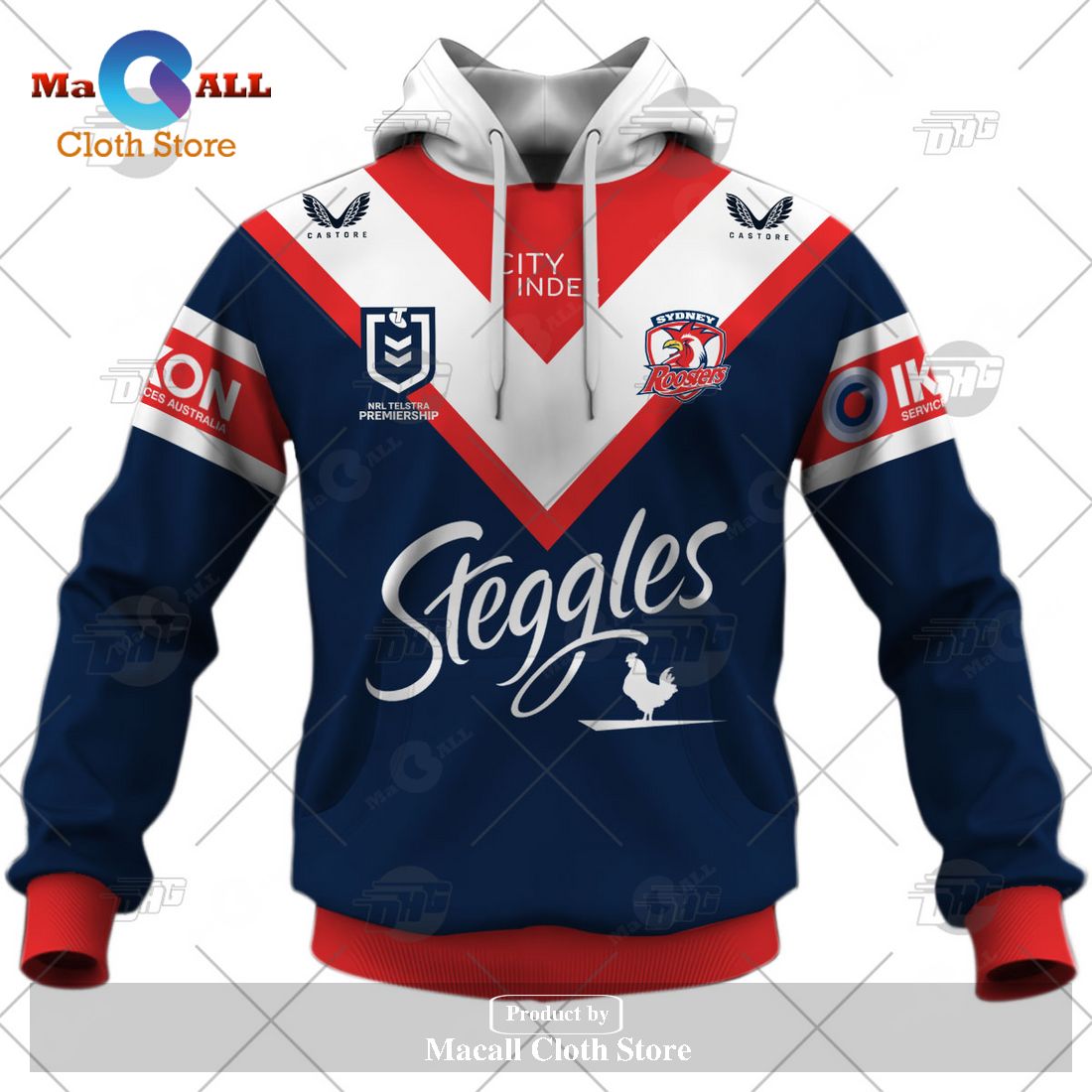Personalize NRL Sydney Roosters 2023 Home Jersey Hoodie Sweatshirt 3D Personalize NRL Sydney Roosters 2023 Home Jersey Hoodie Sweatshirt 3D
