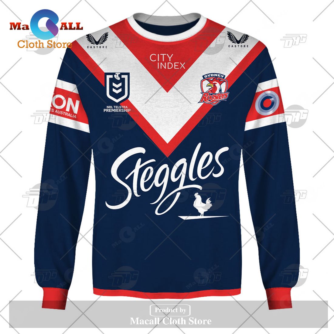 Personalize NRL Sydney Roosters 2023 Home Jersey Hoodie Sweatshirt 3D Personalize NRL Sydney Roosters 2023 Home Jersey Hoodie Sweatshirt 3D