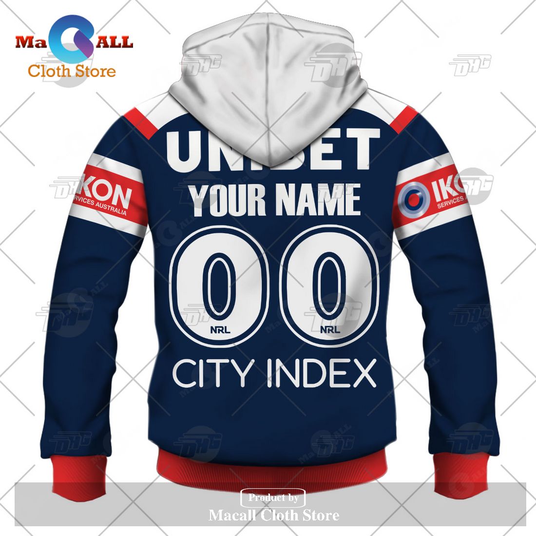 Personalize NRL Sydney Roosters 2023 Home Jersey Hoodie Sweatshirt 3D Personalize NRL Sydney Roosters 2023 Home Jersey Hoodie Sweatshirt 3D