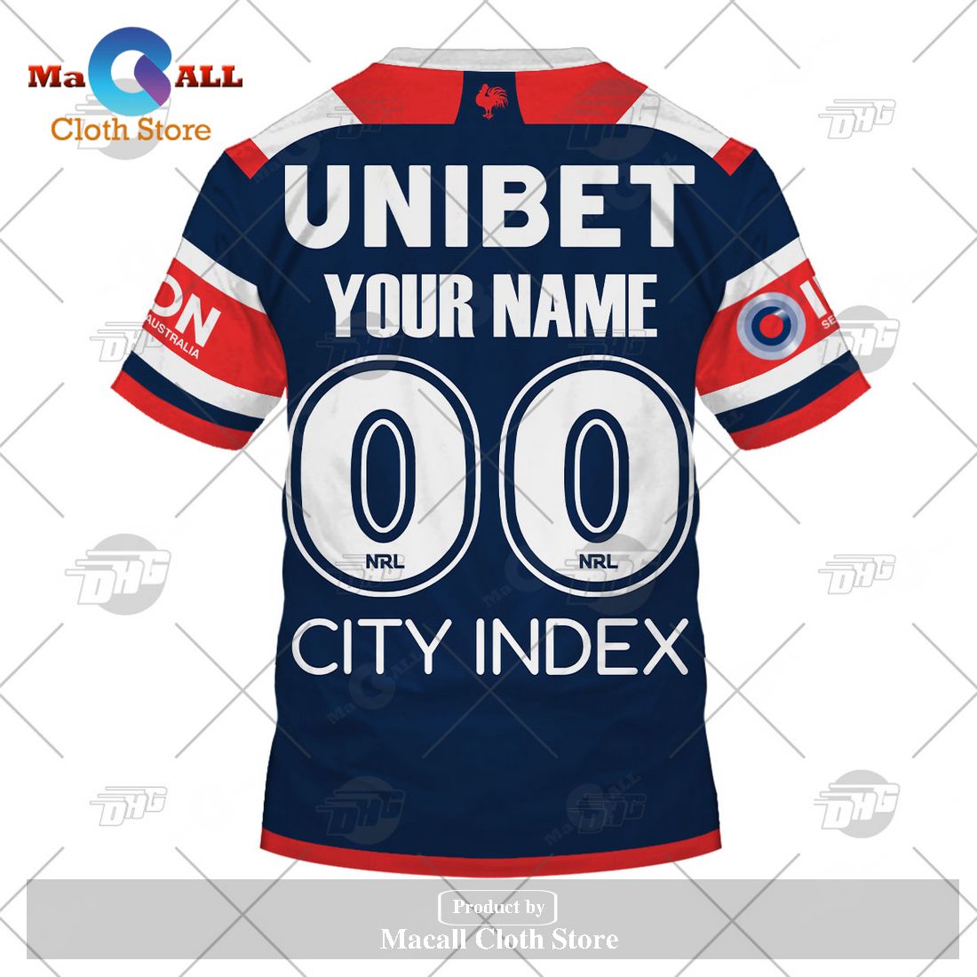Personalize NRL Sydney Roosters 2023 Home Jersey Hoodie Sweatshirt 3D Personalize NRL Sydney Roosters 2023 Home Jersey Hoodie Sweatshirt 3D