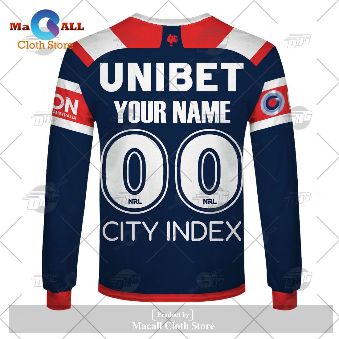 Personalize NRL Sydney Roosters 2023 Home Jersey Hoodie Sweatshirt 3D Personalize NRL Sydney Roosters 2023 Home Jersey Hoodie Sweatshirt 3D