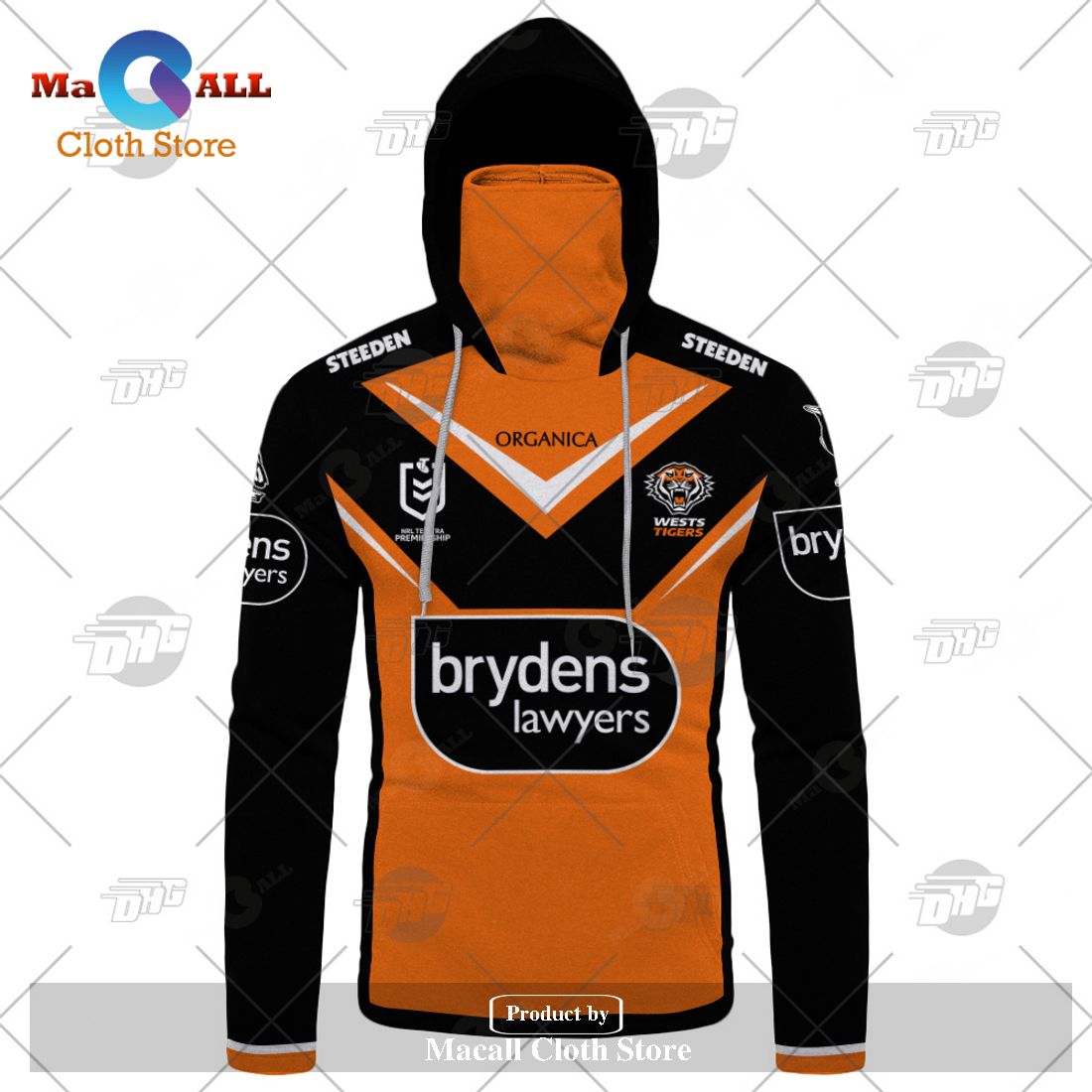 Personalize NRL Wests Tigers 2023 Away Jersey Hoodie Sweatshirt 3D Personalize NRL Wests Tigers 2023 Away Jersey Hoodie Sweatshirt 3D