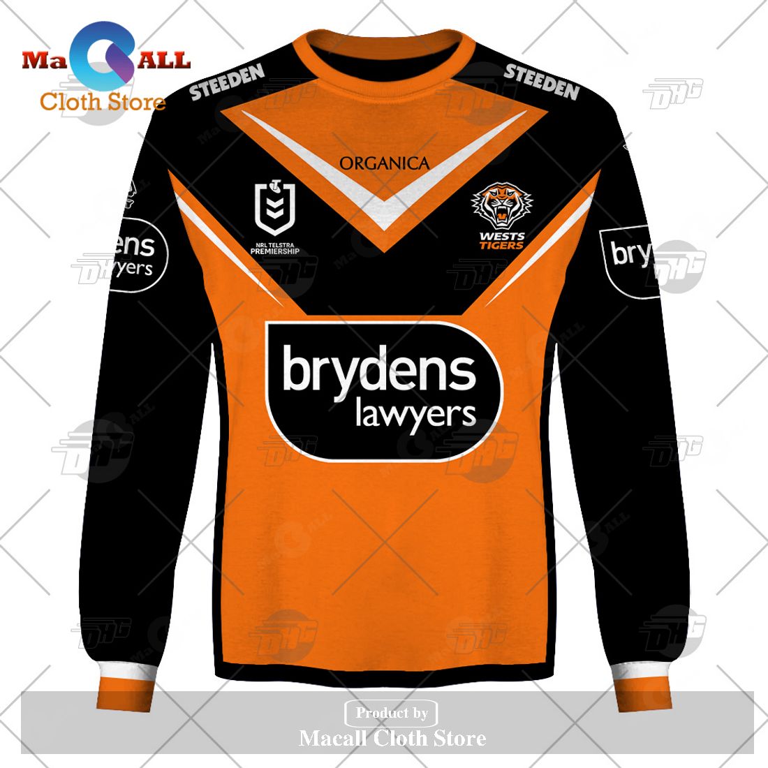 Personalize NRL Wests Tigers 2023 Away Jersey Hoodie Sweatshirt 3D Personalize NRL Wests Tigers 2023 Away Jersey Hoodie Sweatshirt 3D
