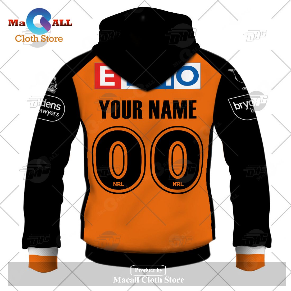 Personalize NRL Wests Tigers 2023 Away Jersey Hoodie Sweatshirt 3D Personalize NRL Wests Tigers 2023 Away Jersey Hoodie Sweatshirt 3D