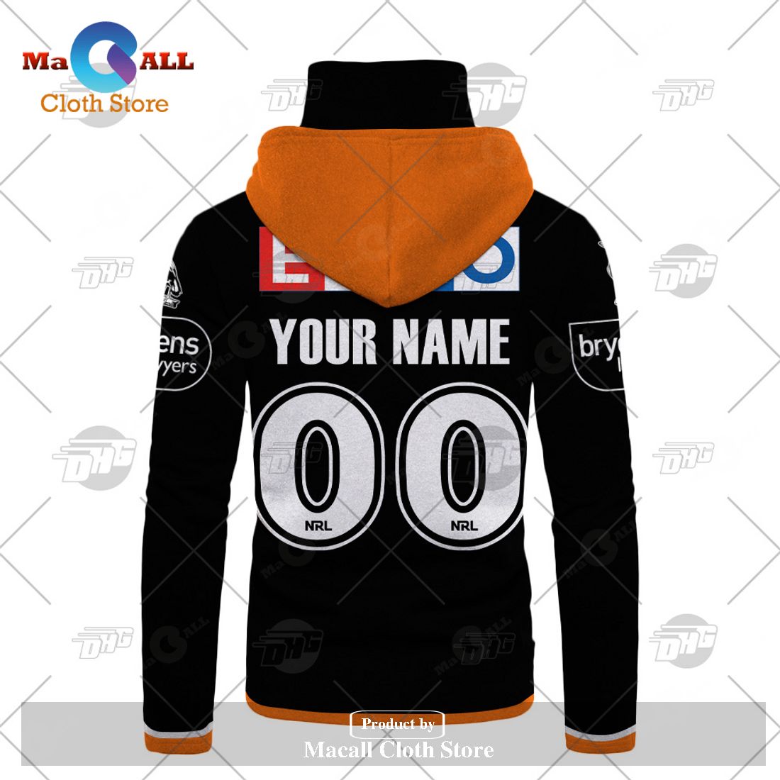 Personalize NRL Wests Tigers 2023 Home Jersey Hoodie Sweatshirt 3D Personalize NRL Wests Tigers 2023 Home Jersey Hoodie Sweatshirt 3D