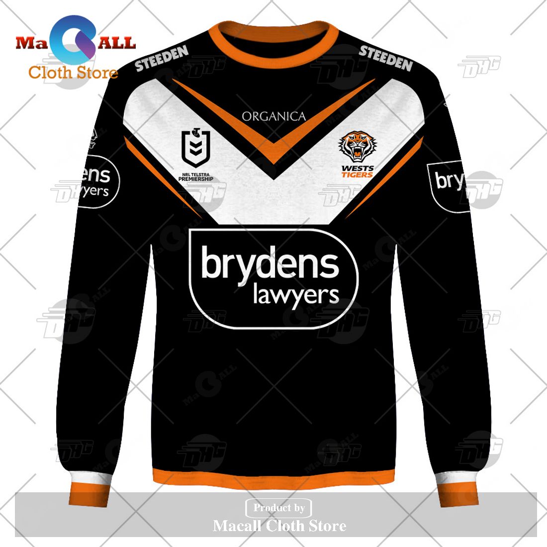 Personalize NRL Wests Tigers 2023 Home Jersey Hoodie Sweatshirt 3D Personalize NRL Wests Tigers 2023 Home Jersey Hoodie Sweatshirt 3D