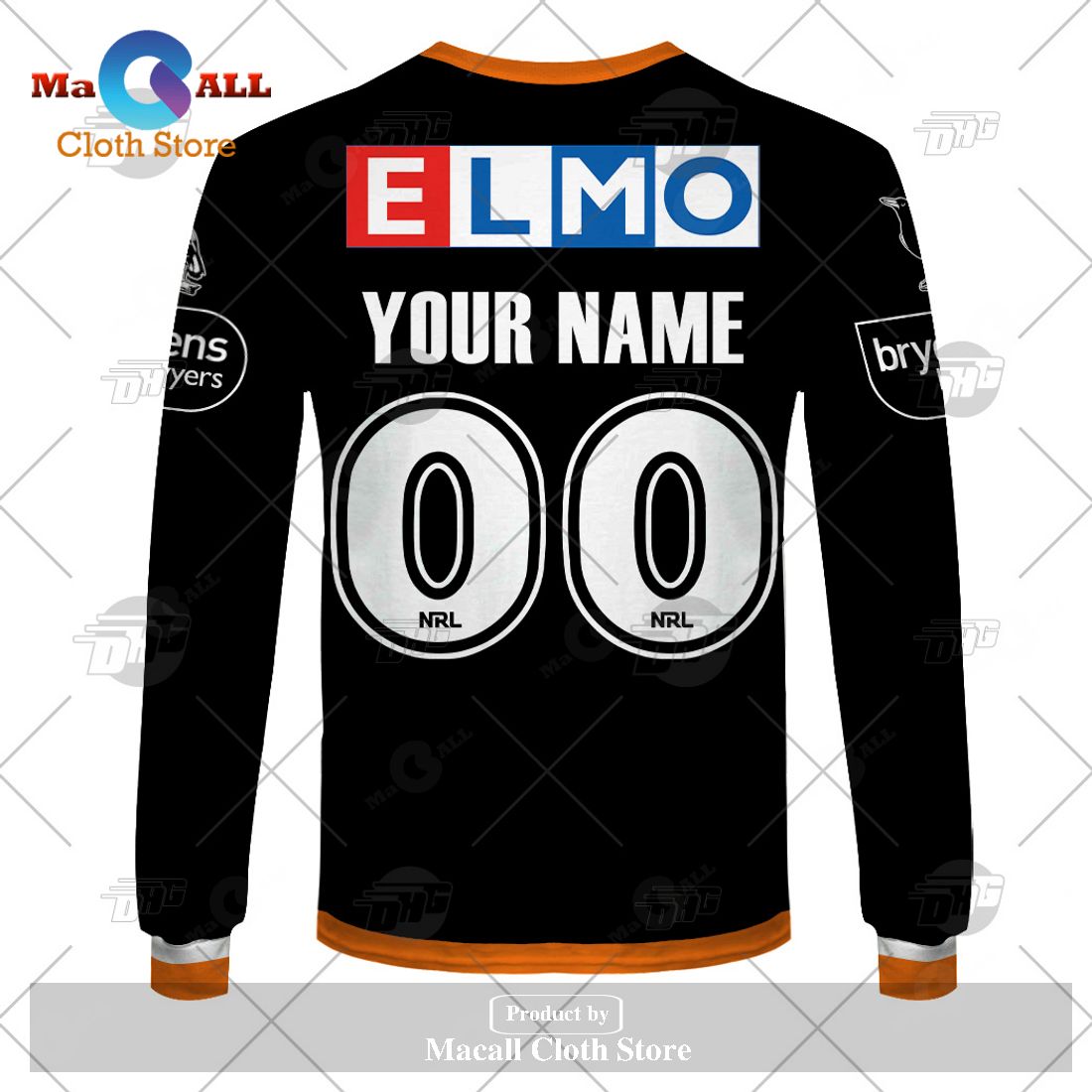 Personalize NRL Wests Tigers 2023 Home Jersey Hoodie Sweatshirt 3D Personalize NRL Wests Tigers 2023 Home Jersey Hoodie Sweatshirt 3D