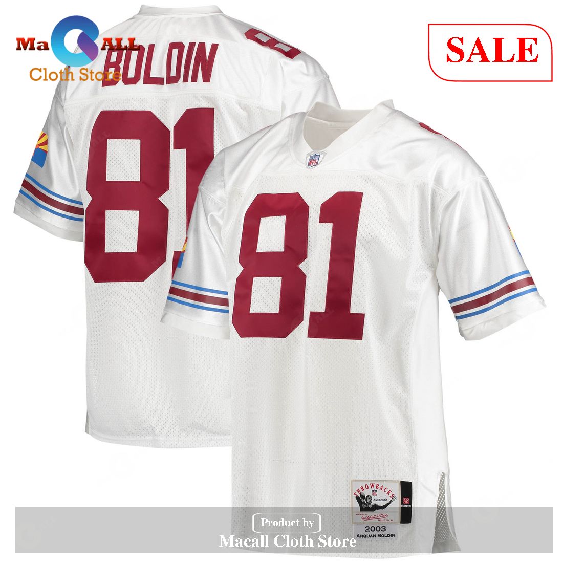 Mitchell & Ness Anquan Boldin Arizona Cardinals White 2003 Authentic Retired Player Jersey