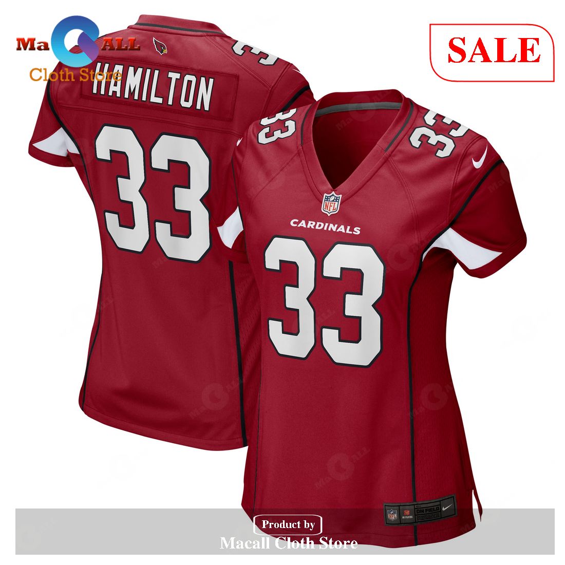 Nike Antonio Hamilton Arizona Cardinals Women’s Cardinal Game Jersey