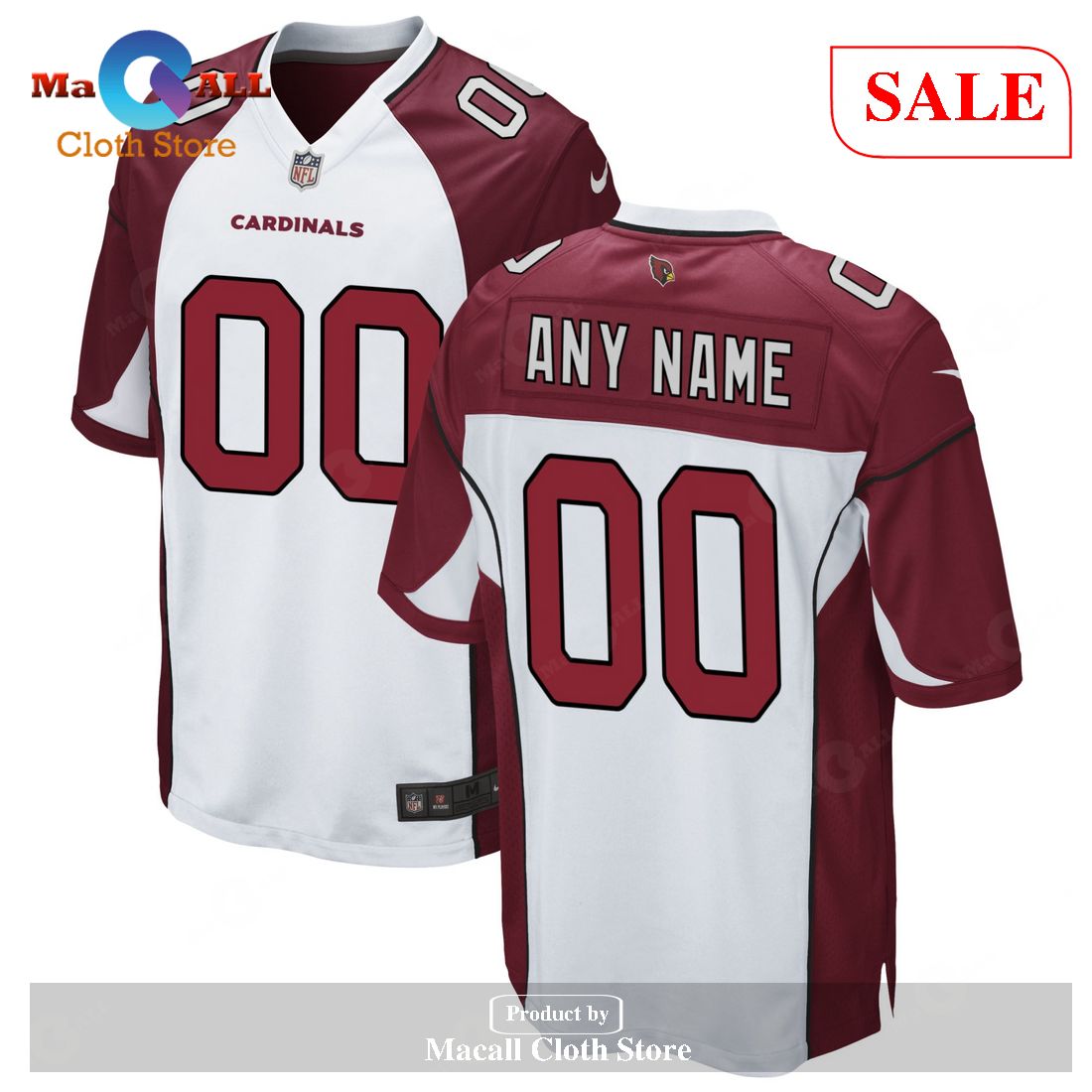 Nike Arizona Cardinals White Custom Game Jersey