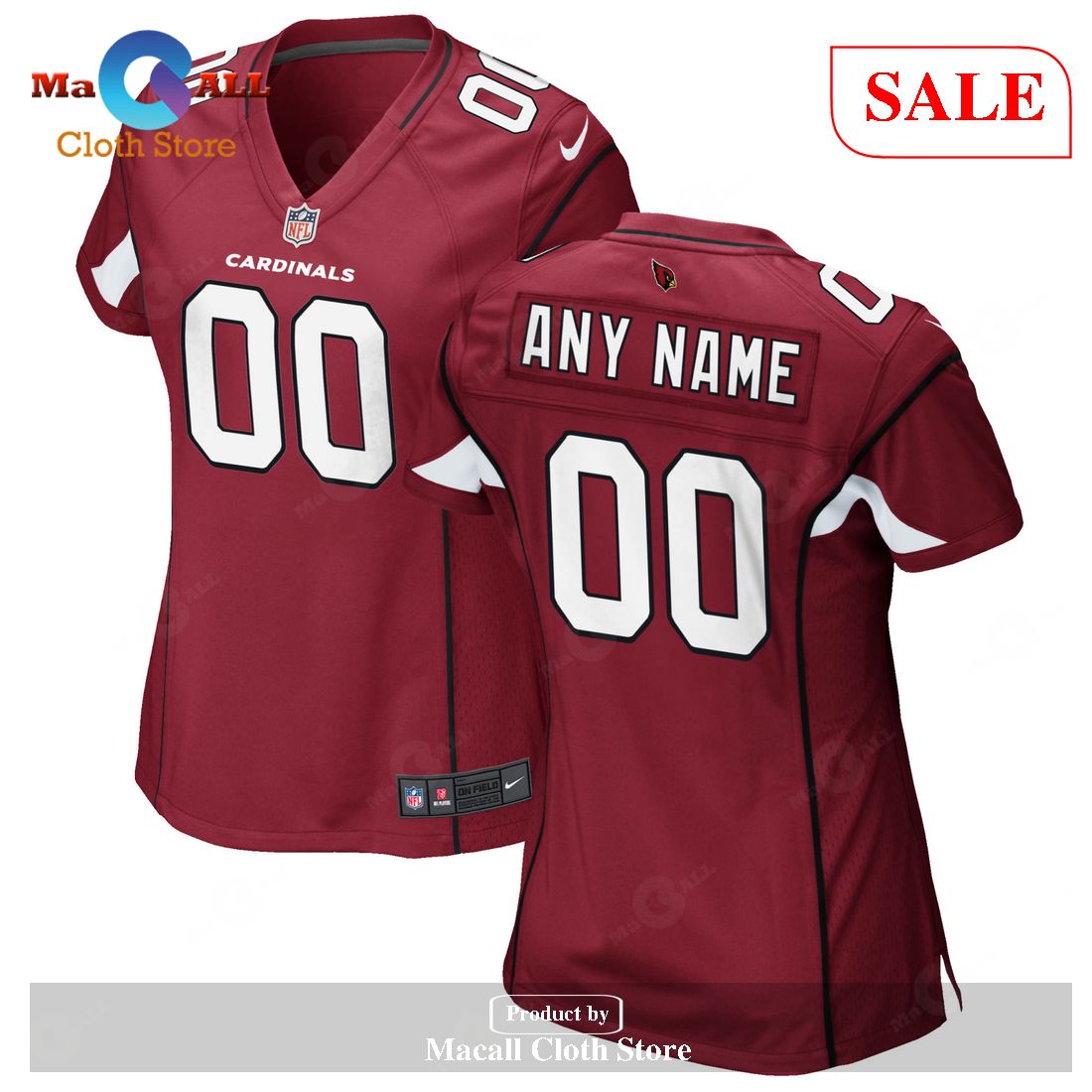 Nike Arizona Cardinals Women’s Cardinal Custom Game Jersey