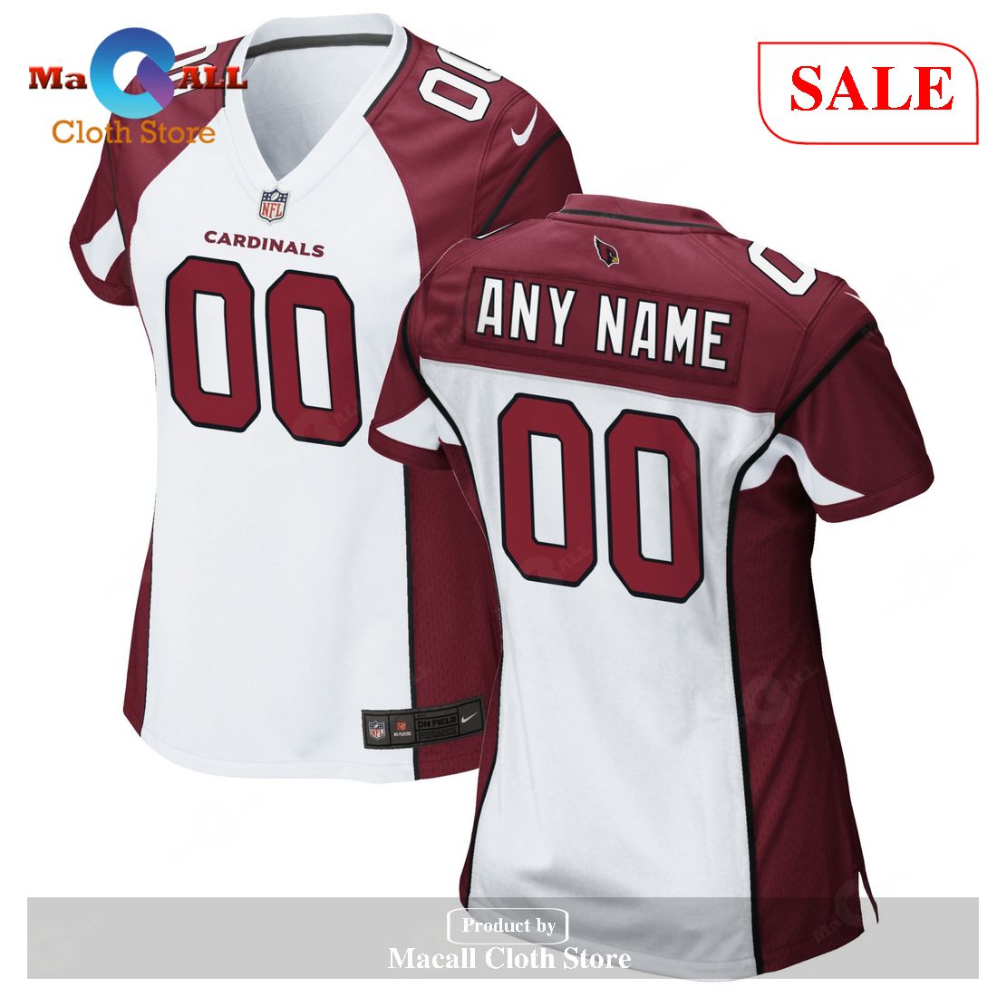 Nike Arizona Cardinals Women’s White Custom Game Jersey