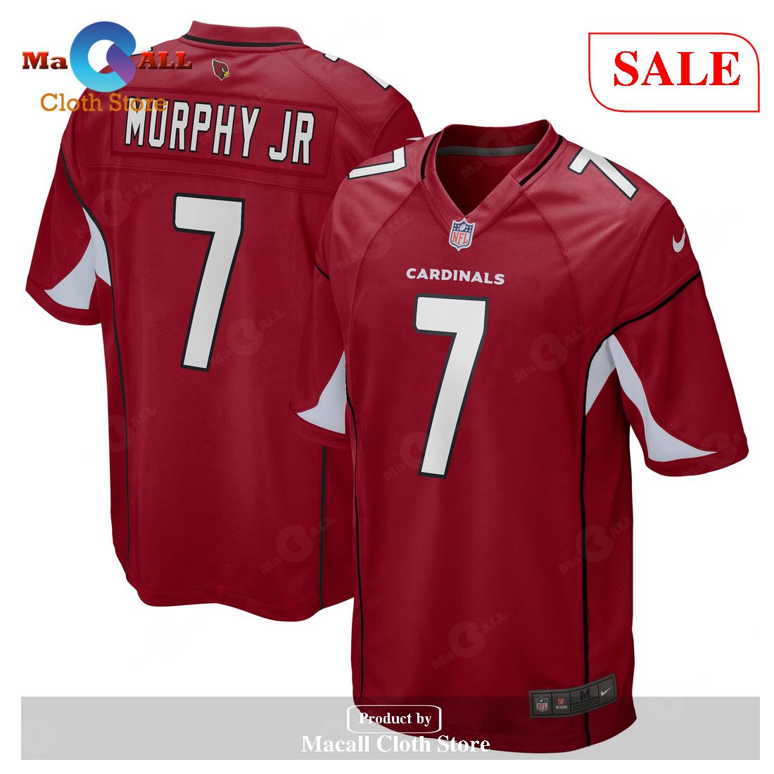 Nike Byron Murphy Jr. Arizona Cardinals Cardinal Game Player Jersey