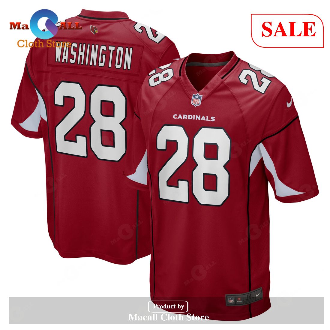 Nike Charles Washington Arizona Cardinals Cardinal Game Jersey