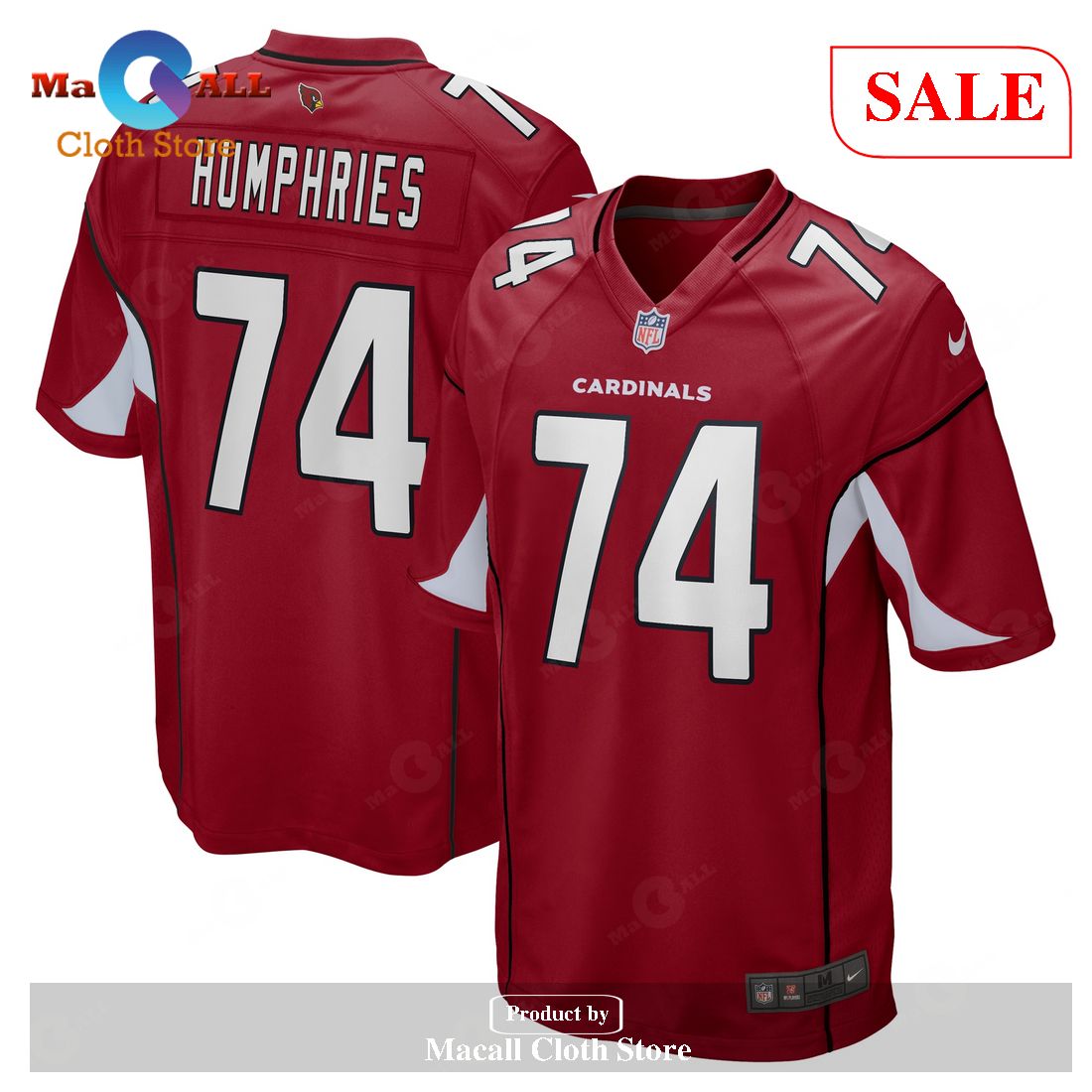 Nike D.J. Humphries Arizona Cardinals Cardinal Game Jersey