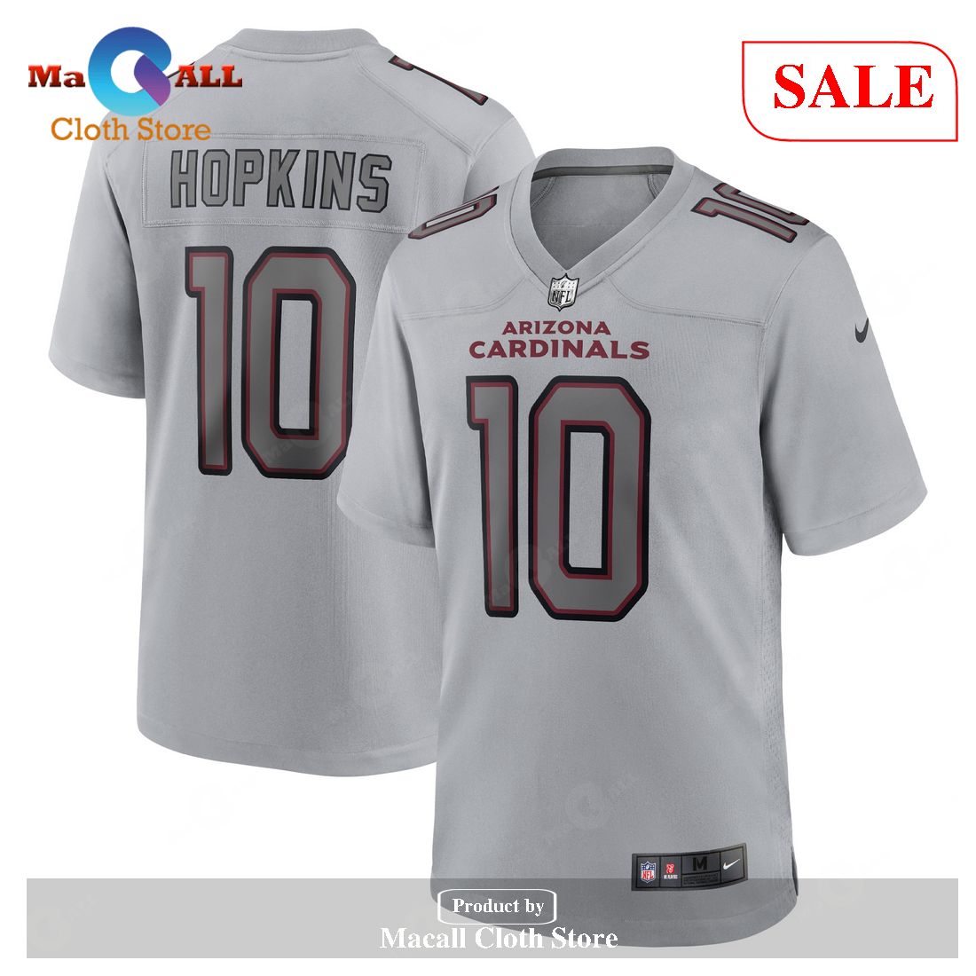 Nike DeAndre Hopkins Arizona Cardinals Gray Atmosphere Fashion Game Jersey