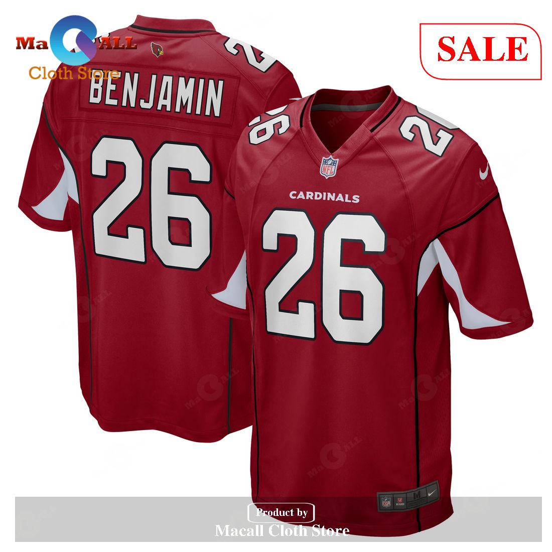 Nike Eno Benjamin Arizona Cardinals Cardinal Game Jersey