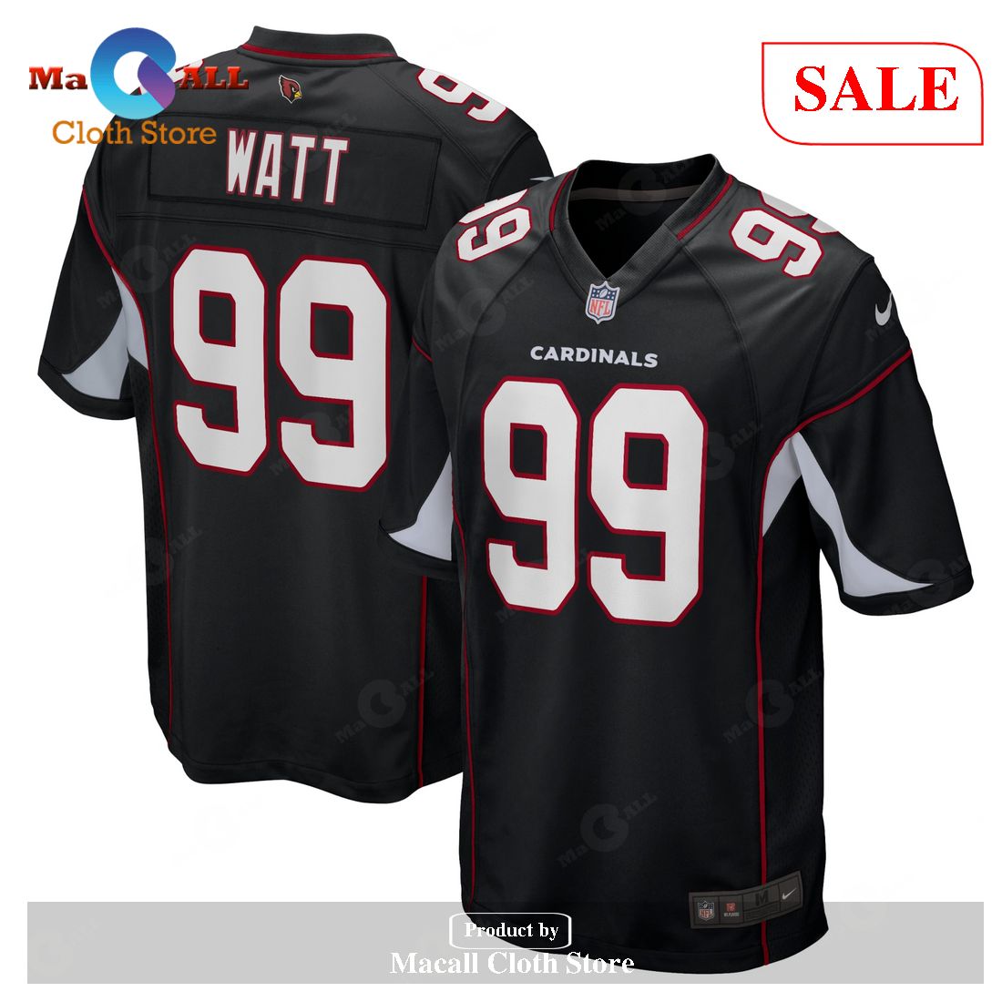 Nike J.J. Watt Arizona Cardinals Black Player Game Jersey
