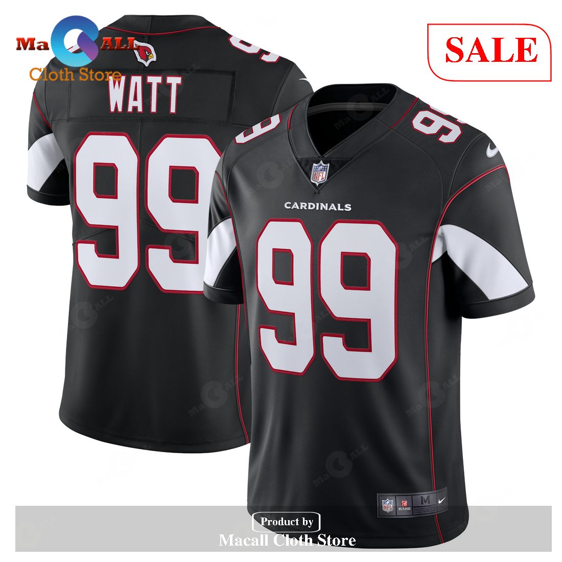 Nike J.J. Watt Arizona Cardinals Black Vapor Limited Jersey