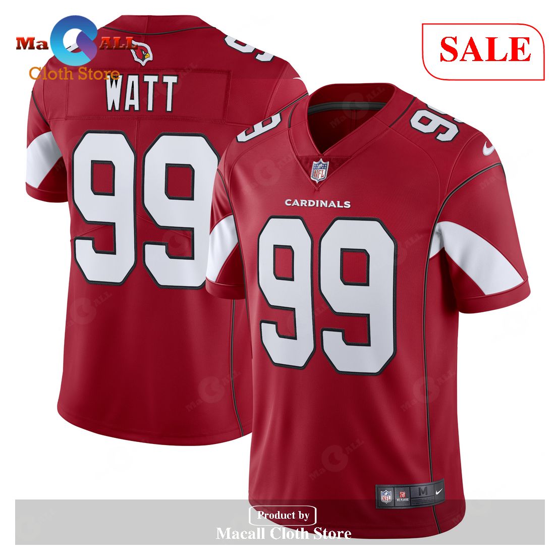 Nike J.J. Watt Arizona Cardinals Cardinal Vapor Limited Jersey