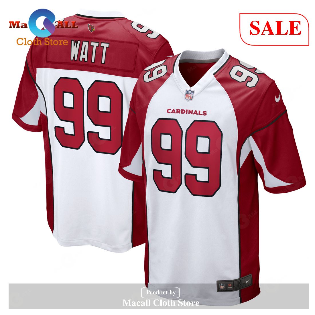 Nike J.J. Watt Arizona Cardinals White Game Jersey