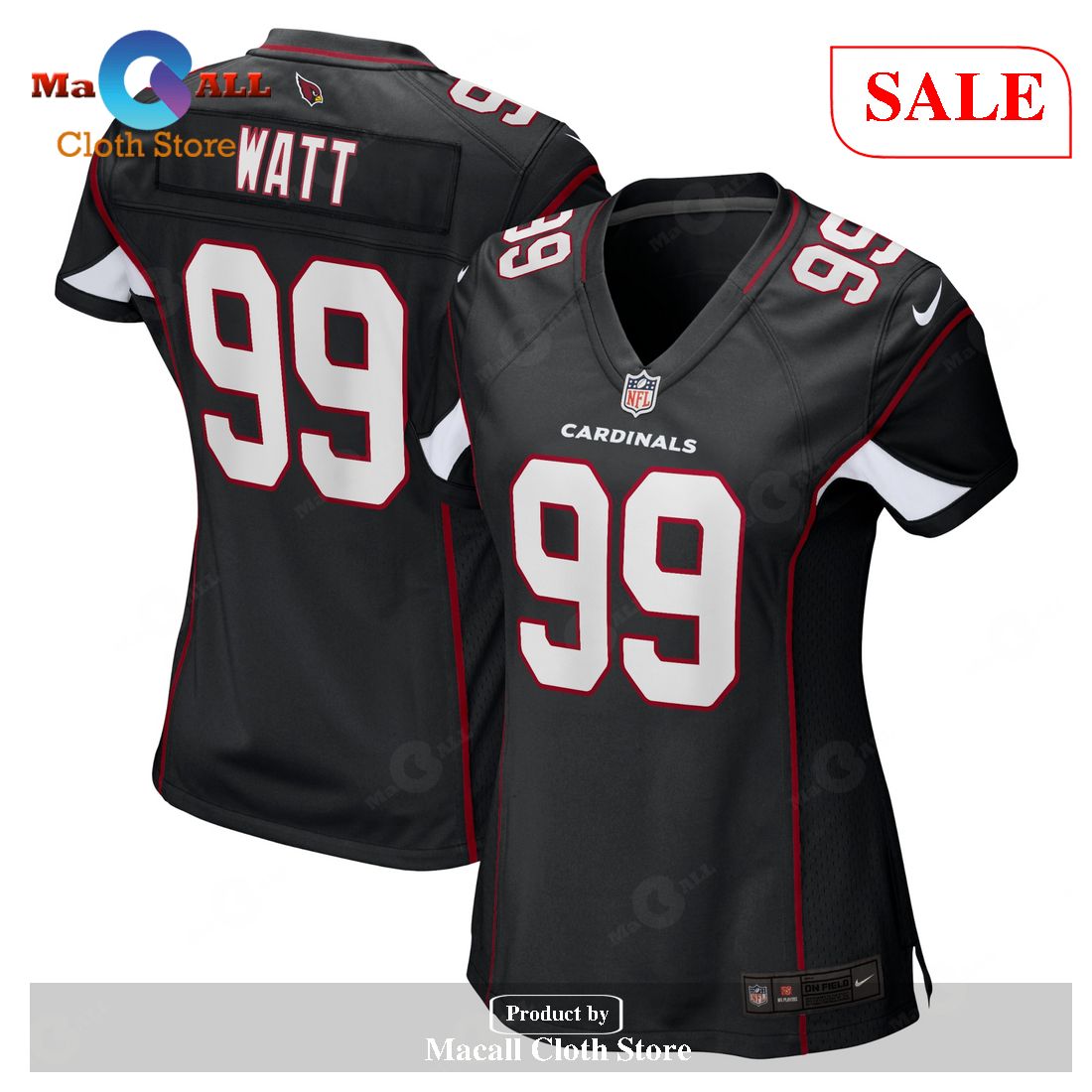 Nike J.J. Watt Arizona Cardinals Women’s Black Alternate Game Jersey