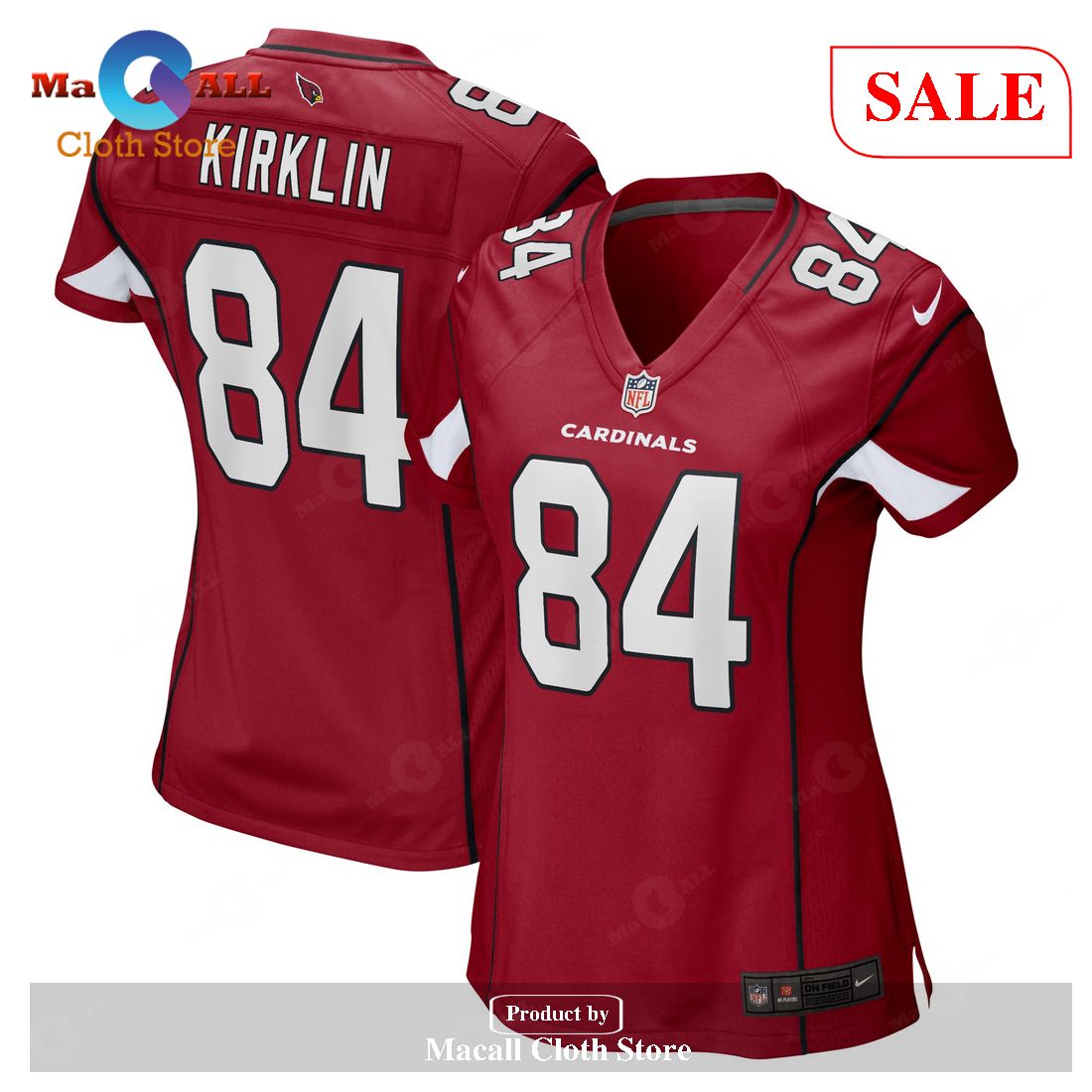 Nike Jontre Kirklin Arizona Cardinals Women’s Cardinal Game Player Jersey