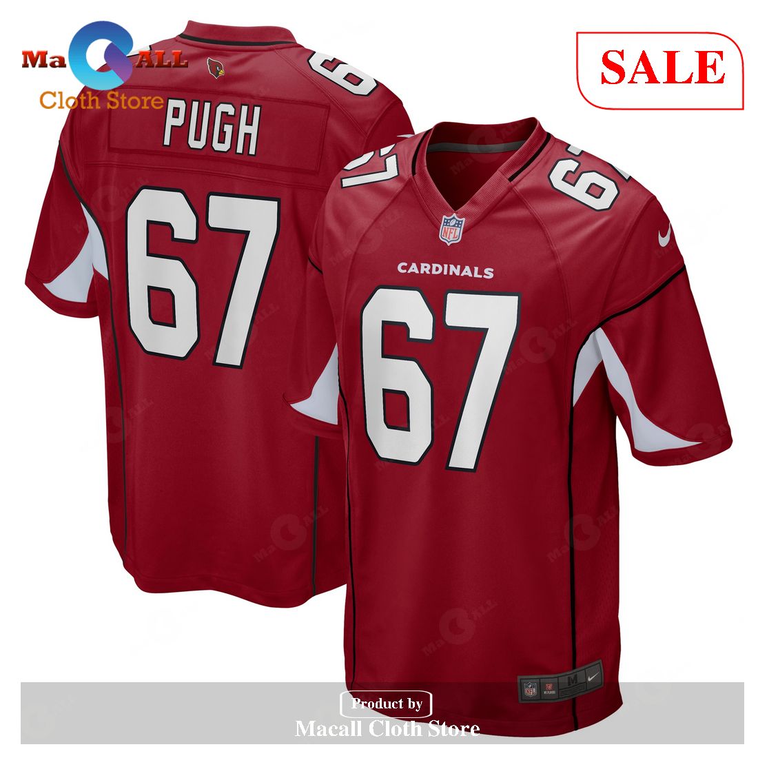 Nike Justin Pugh Arizona Cardinals Cardinal Game Jersey