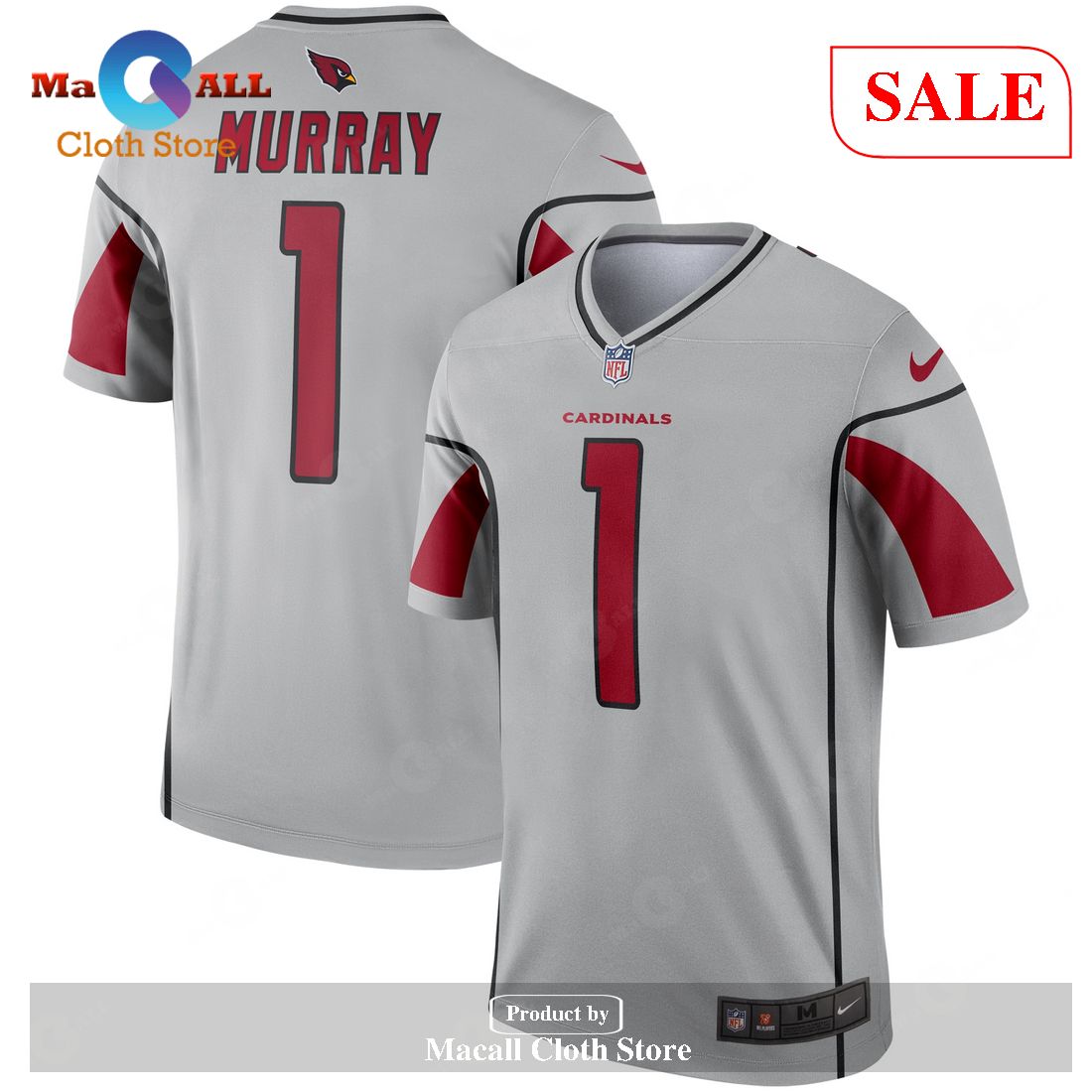 Nike Kyler Murray Arizona Cardinals Silver Inverted Legend Jersey