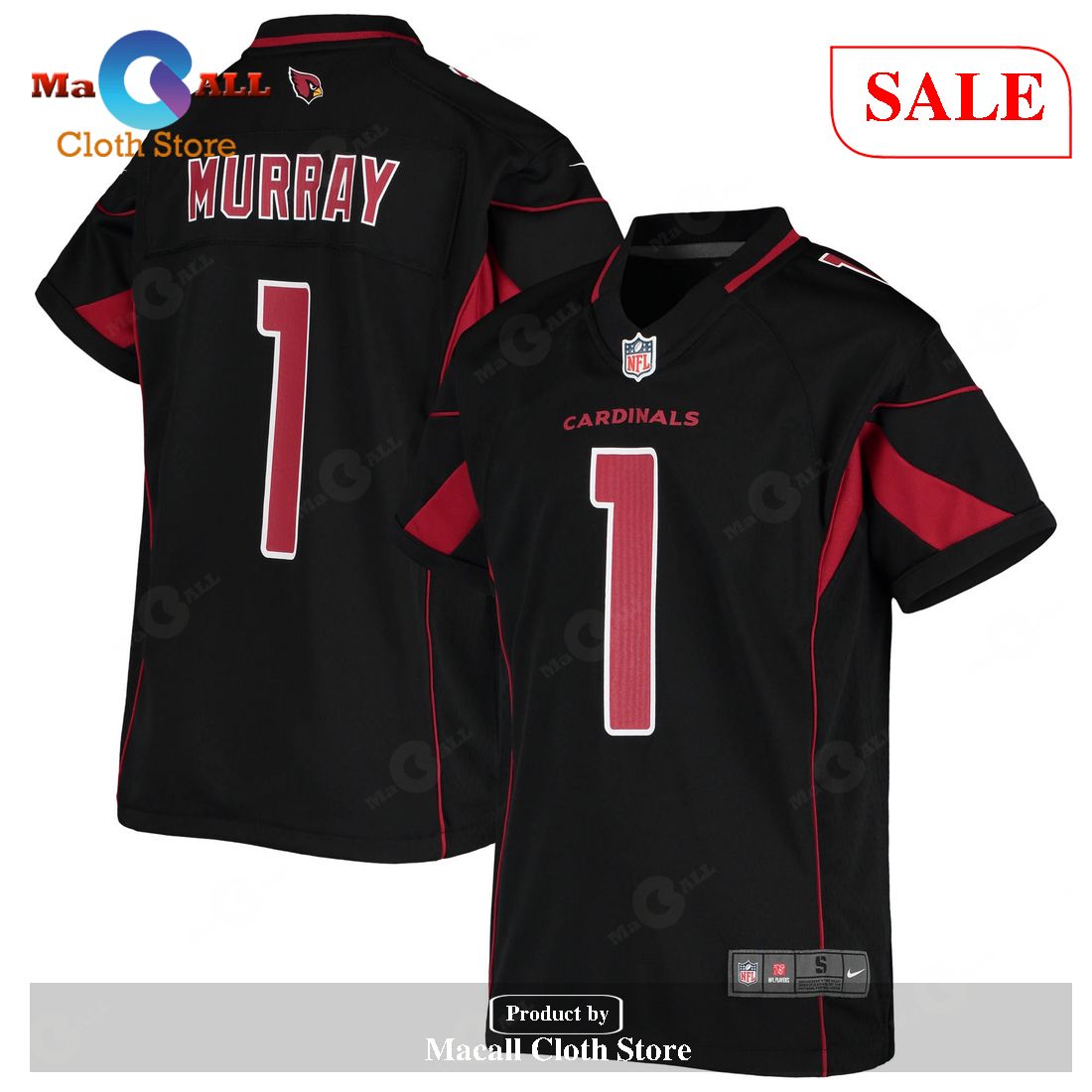 Nike Kyler Murray Arizona Cardinals Youth Black Color Rush Game Jersey