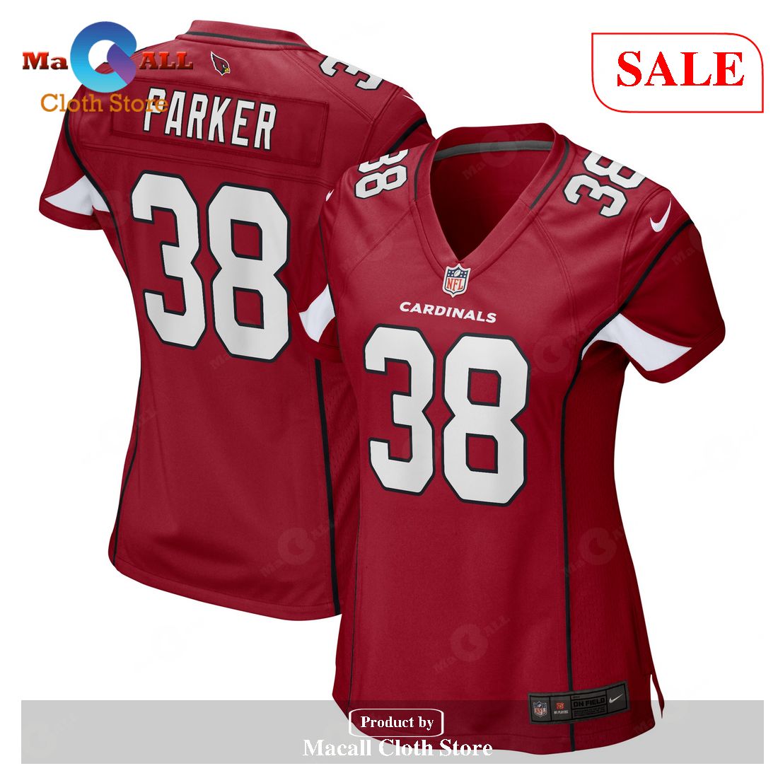 Nike Steven Parker Arizona Cardinals Women’s Cardinal Game Player Jersey