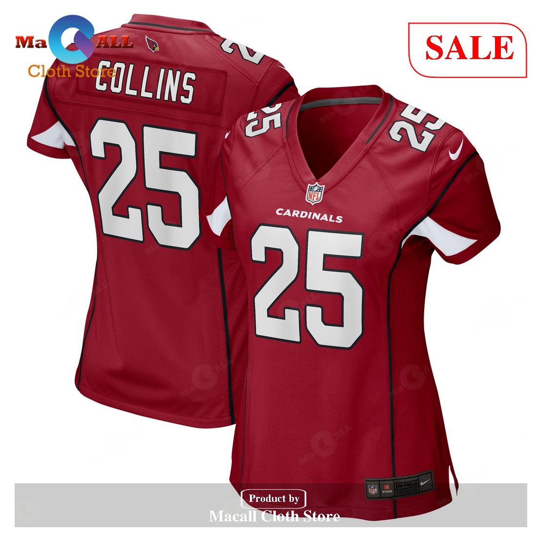 Nike Zaven Collins Arizona Cardinals Women’s Cardinal Game Jersey