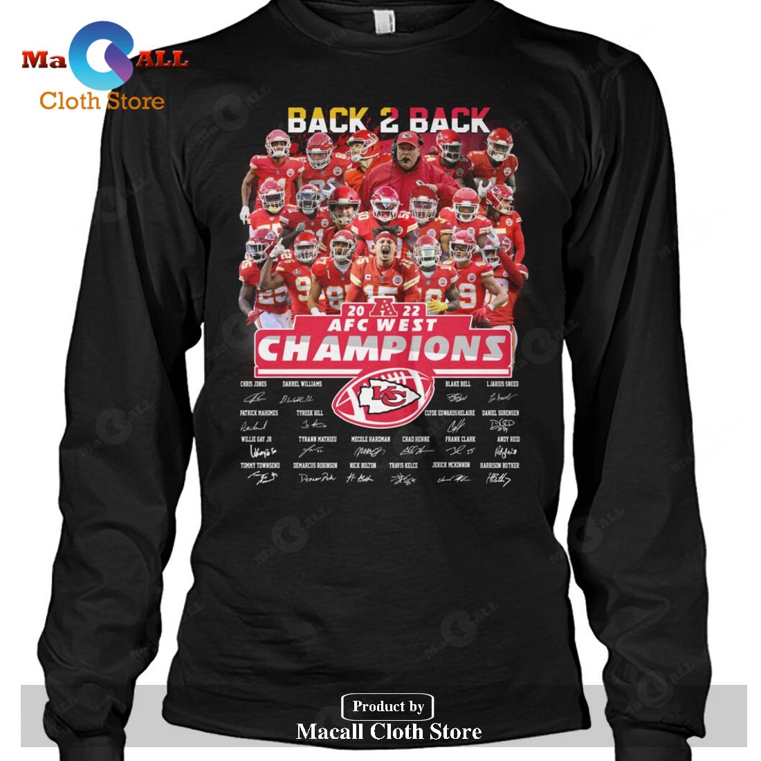 Back 2 Back AFC West Division Champions 20N22 Signature-Unisex T-Shirt Back 2 Back AFC West Division Champions 20N22 Signature-Unisex T-Shirt