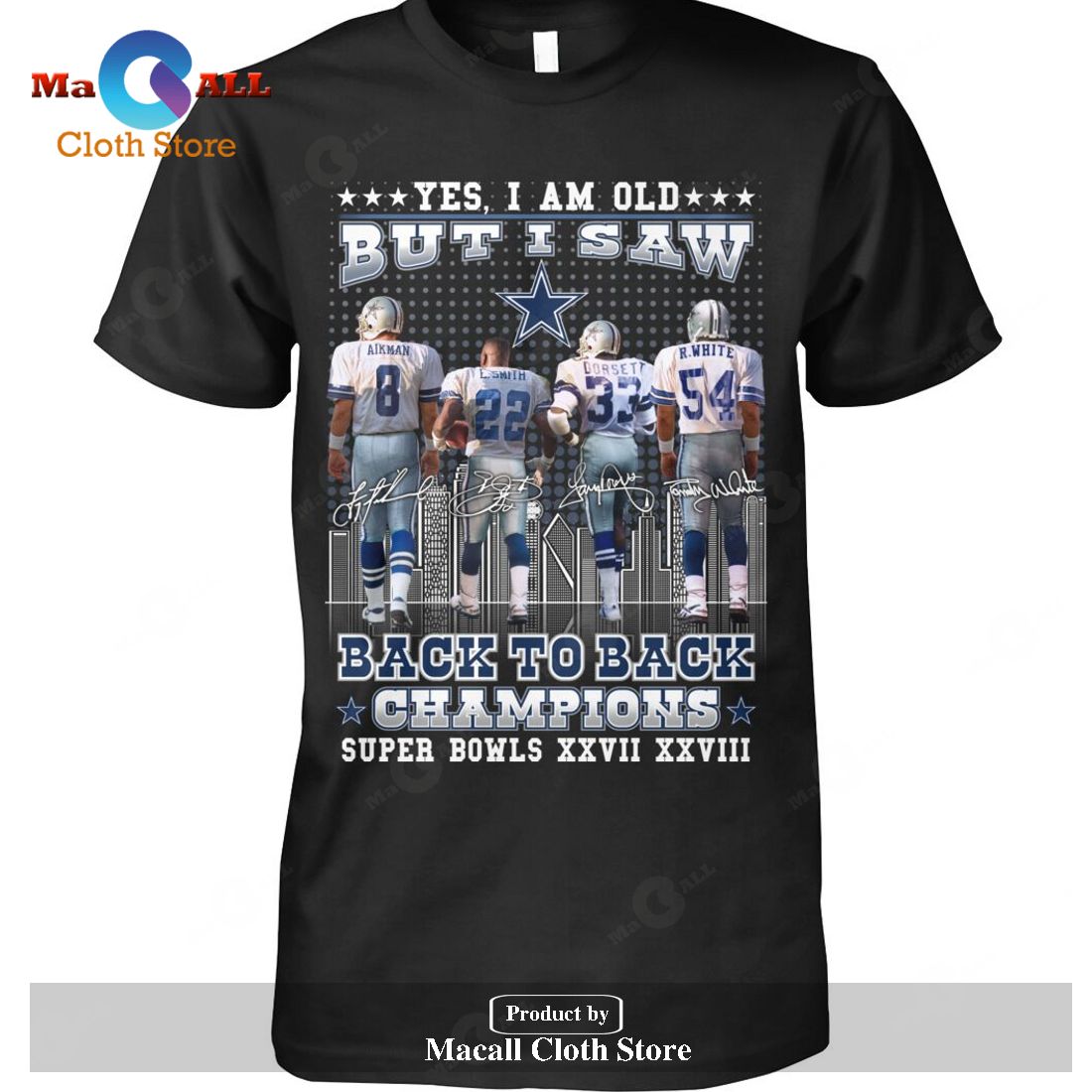 Back To Back Champions Super Bowls XXVII XXVIII Signatures-Unisex T-Shirt Back To Back Champions Super Bowls XXVII XXVIII Signatures-Unisex T-Shirt