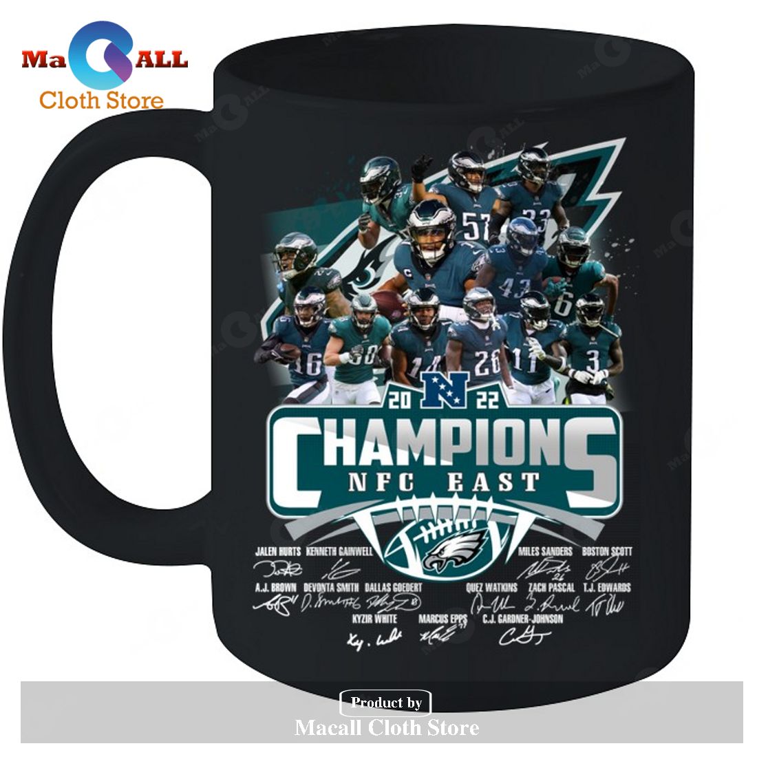 Eagles NFC East Division Champions 20N22 Signature-Unisex T-Shirt Eagles NFC East Division Champions 20N22 Signature-Unisex T-Shirt