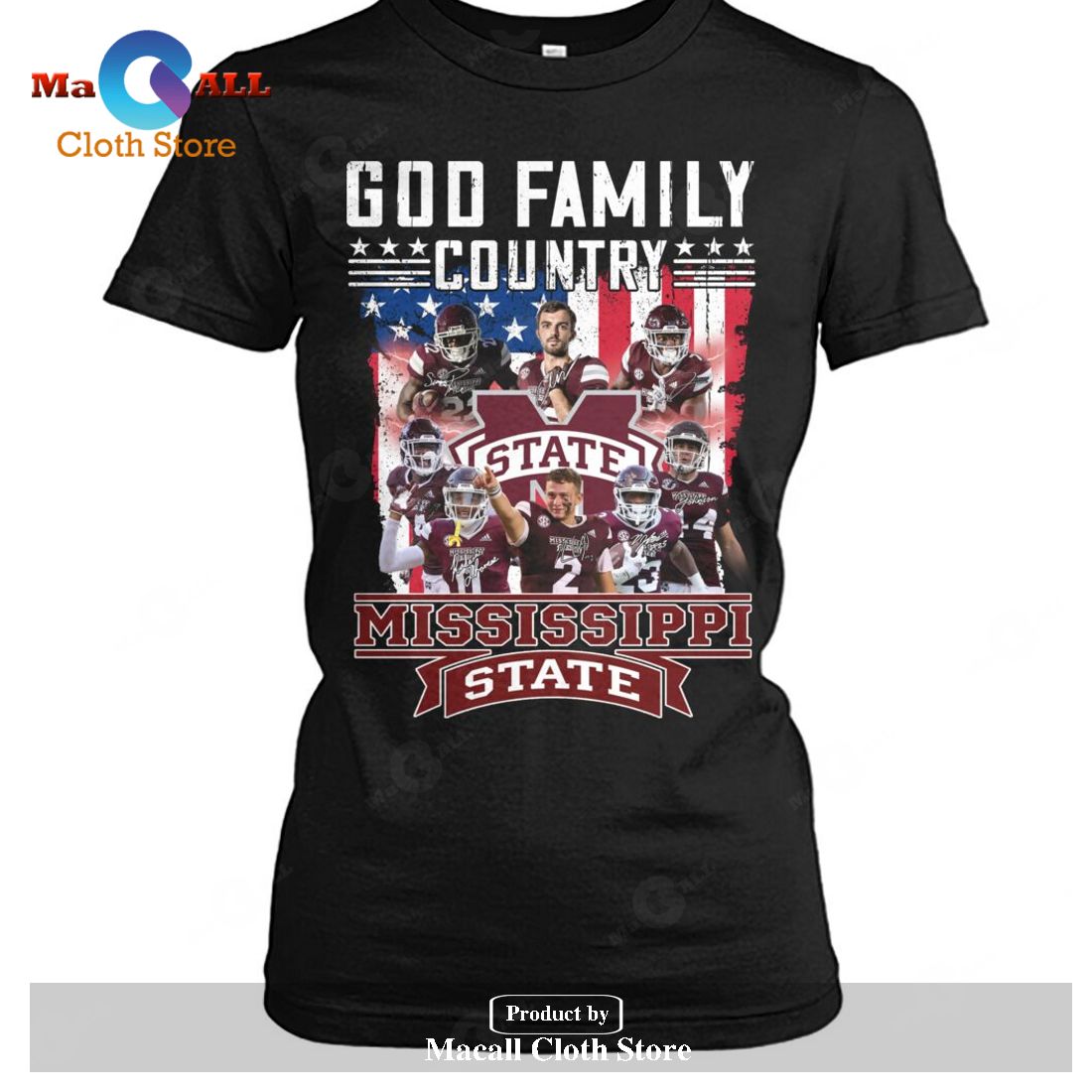 God Family Country Mississippi State Signatures-Unisex T-Shirt God Family Country Mississippi State Signatures-Unisex T-Shirt