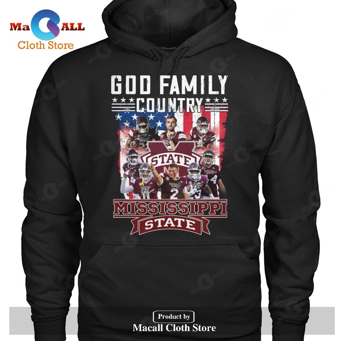 God Family Country Mississippi State Signatures-Unisex T-Shirt God Family Country Mississippi State Signatures-Unisex T-Shirt
