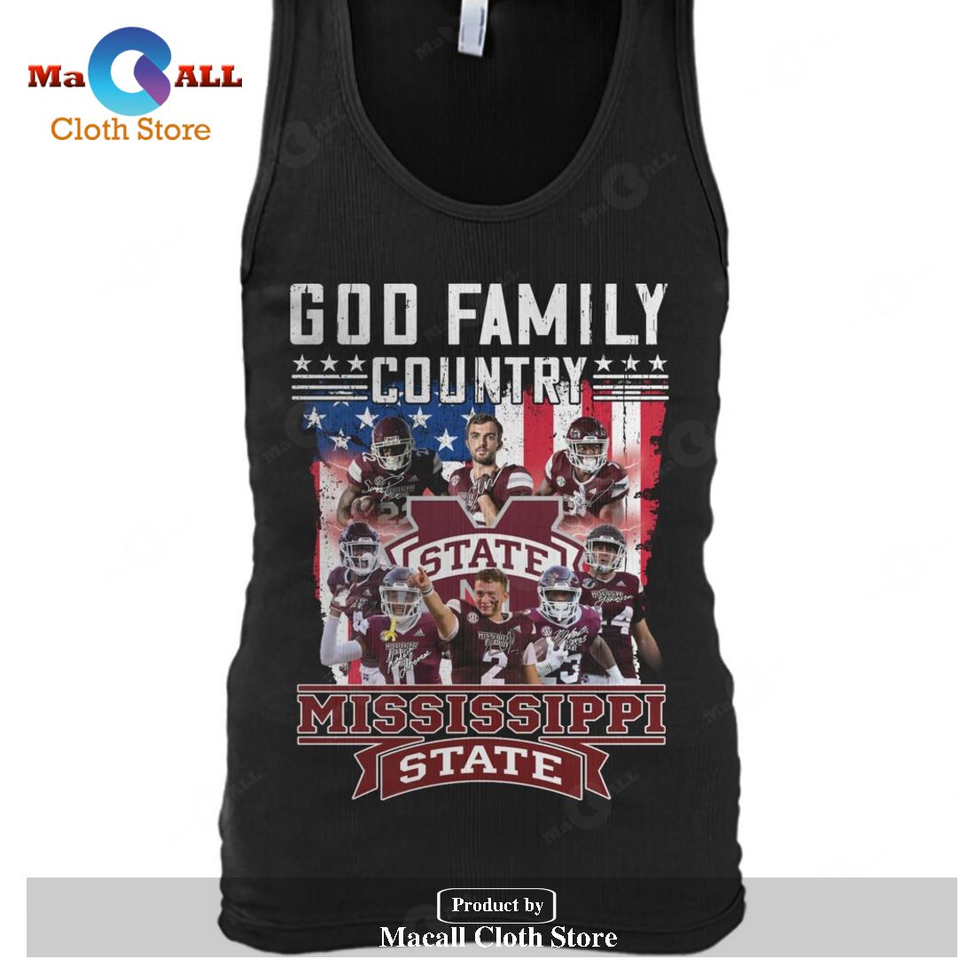 God Family Country Mississippi State Signatures-Unisex T-Shirt God Family Country Mississippi State Signatures-Unisex T-Shirt