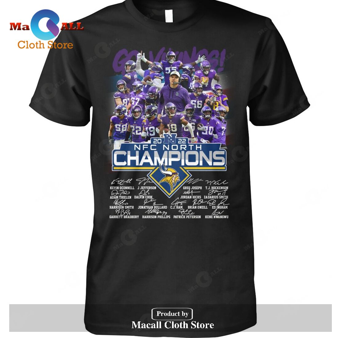 NFC North Division Champions 20N22 Signature-Unisex T-Shirt NFC North Division Champions 20N22 Signature-Unisex T-Shirt