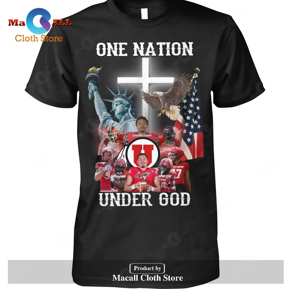 One Nation Utah Utes Under God-Unisex T-Shirt One Nation Utah Utes Under God-Unisex T-Shirt