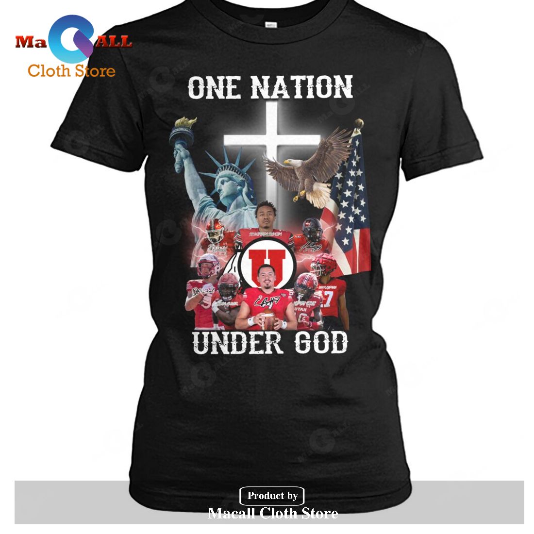 One Nation Utah Utes Under God-Unisex T-Shirt One Nation Utah Utes Under God-Unisex T-Shirt