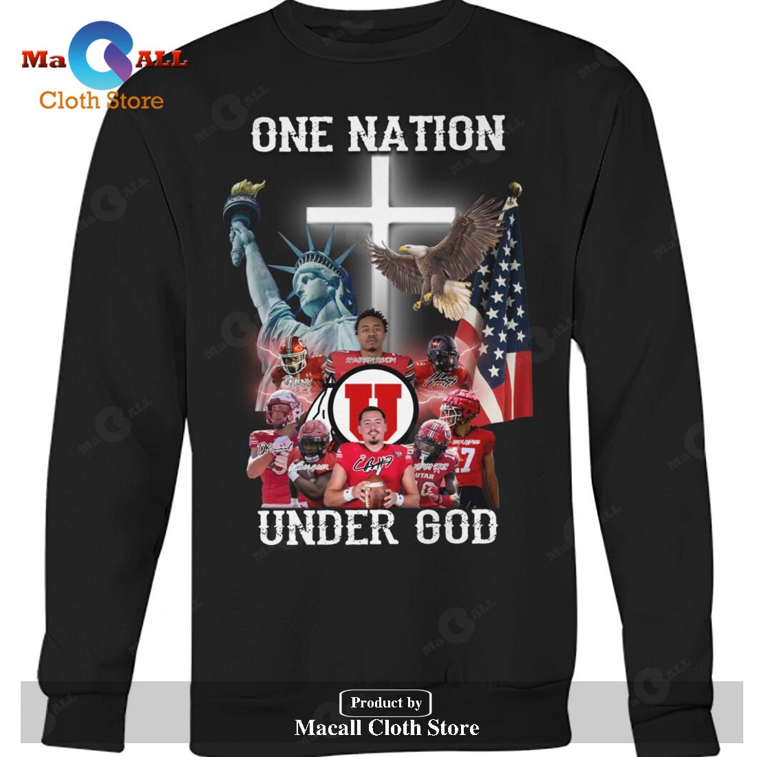 One Nation Utah Utes Under God-Unisex T-Shirt One Nation Utah Utes Under God-Unisex T-Shirt