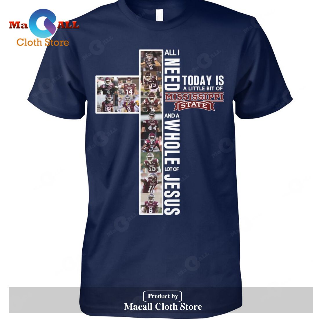 Today is A Little Bit Of Mississippi State And Whole Lot Of Jesus-Unisex T-Shirt Today is A Little Bit Of Mississippi State And Whole Lot Of Jesus-Unisex T-Shirt
