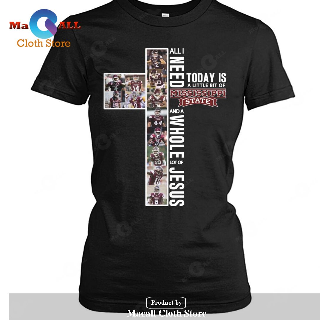 Today is A Little Bit Of Mississippi State And Whole Lot Of Jesus-Unisex T-Shirt Today is A Little Bit Of Mississippi State And Whole Lot Of Jesus-Unisex T-Shirt