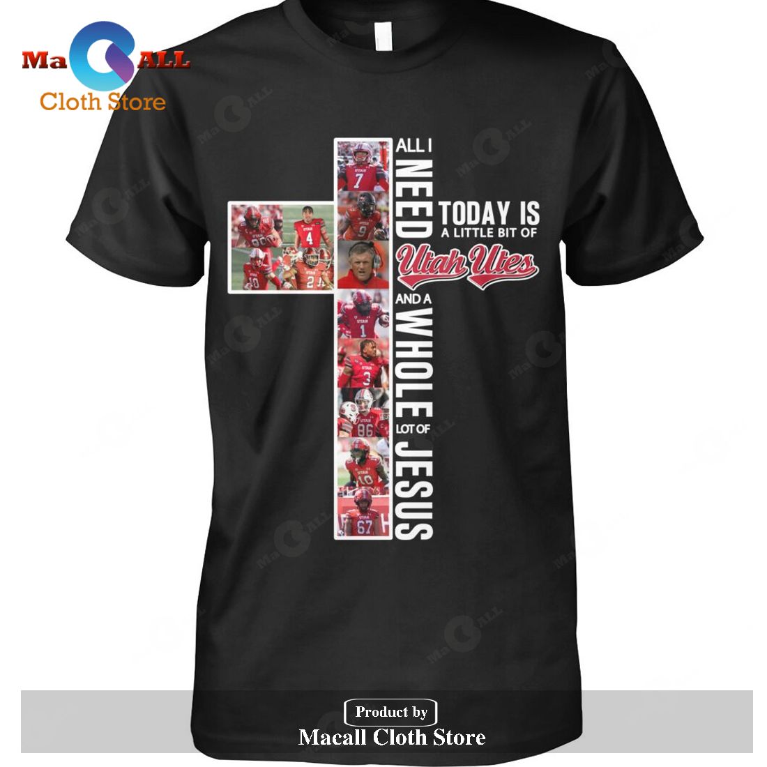 Today is A Little Bit Of Utah Utes And Whole Lot Of Jesus-Unisex T-Shirt Today is A Little Bit Of Utah Utes And Whole Lot Of Jesus-Unisex T-Shirt