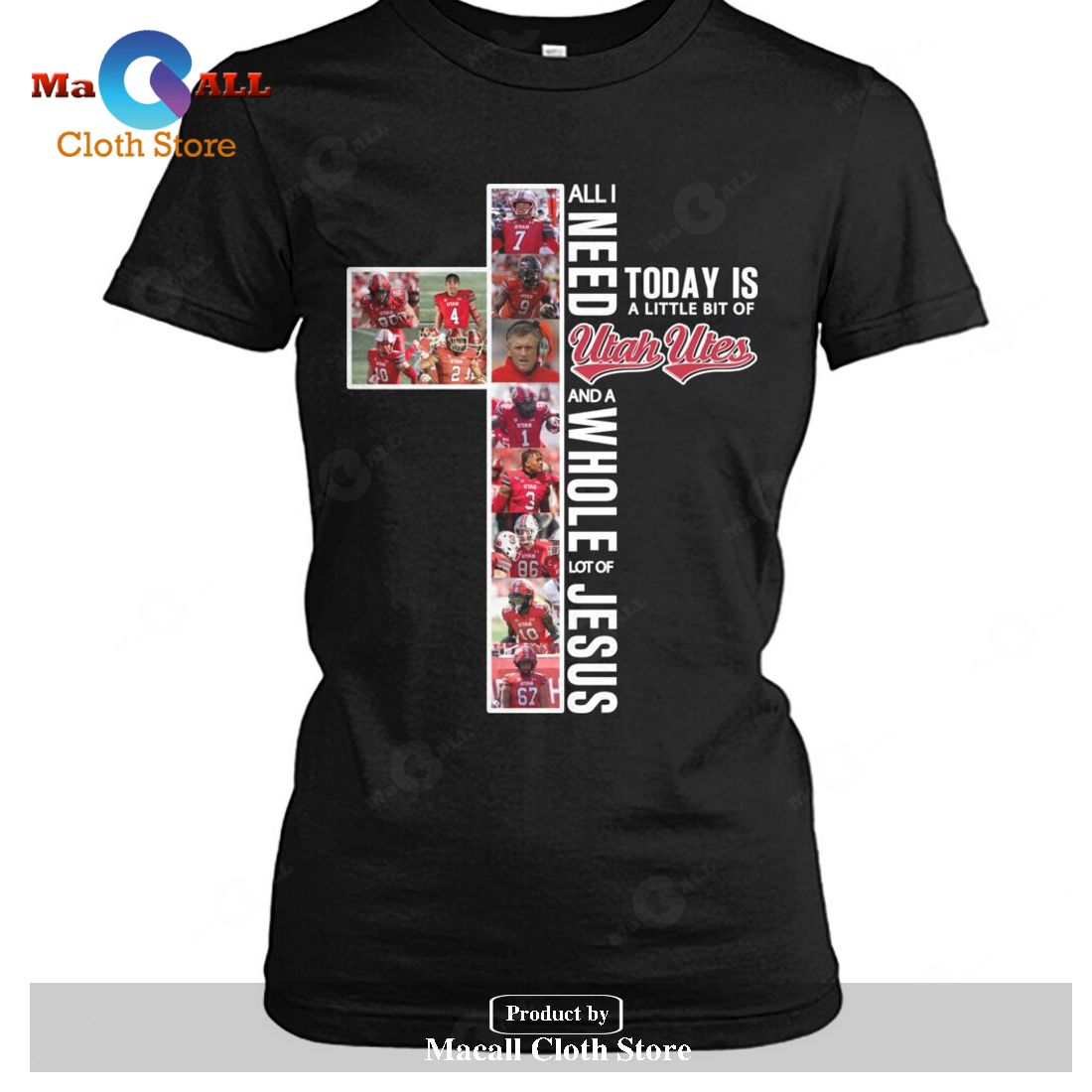 Today is A Little Bit Of Utah Utes And Whole Lot Of Jesus-Unisex T-Shirt Today is A Little Bit Of Utah Utes And Whole Lot Of Jesus-Unisex T-Shirt